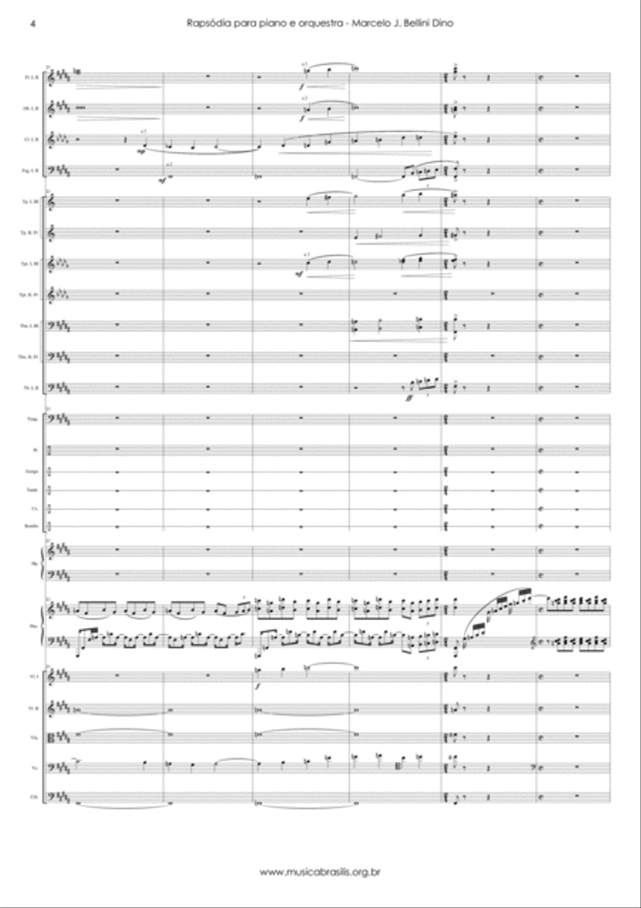 Rapsodia para piano e orquestra (grade) Full Orchestra scores gallery preview page 6