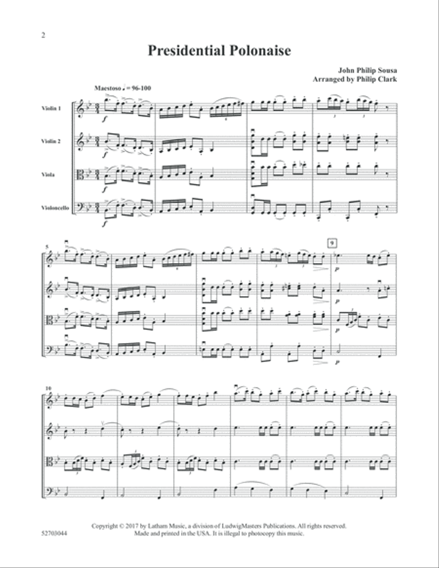 Polonaise and Tango Polonaise and Tango String Quartet scores gallery preview page 2