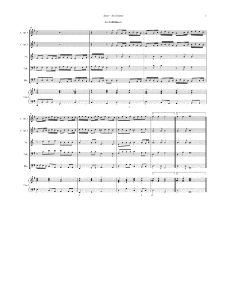 Six Sonatas for Brass Quintet with optional Continuo