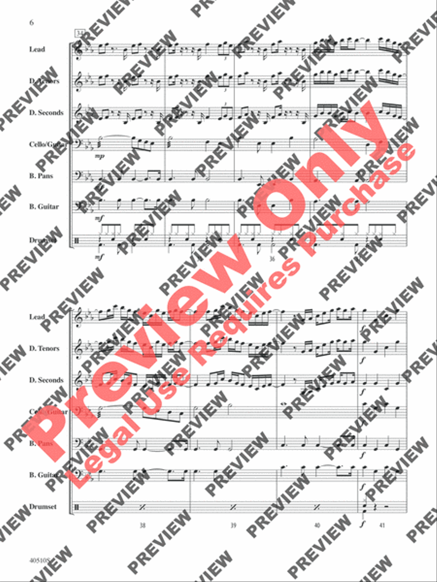 Europa (Earth's Cry Heaven's Smile) Steel Drum Band scores gallery preview page 23