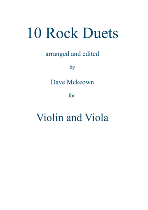 Book cover for 10 Rock Duets for Violin and Viola