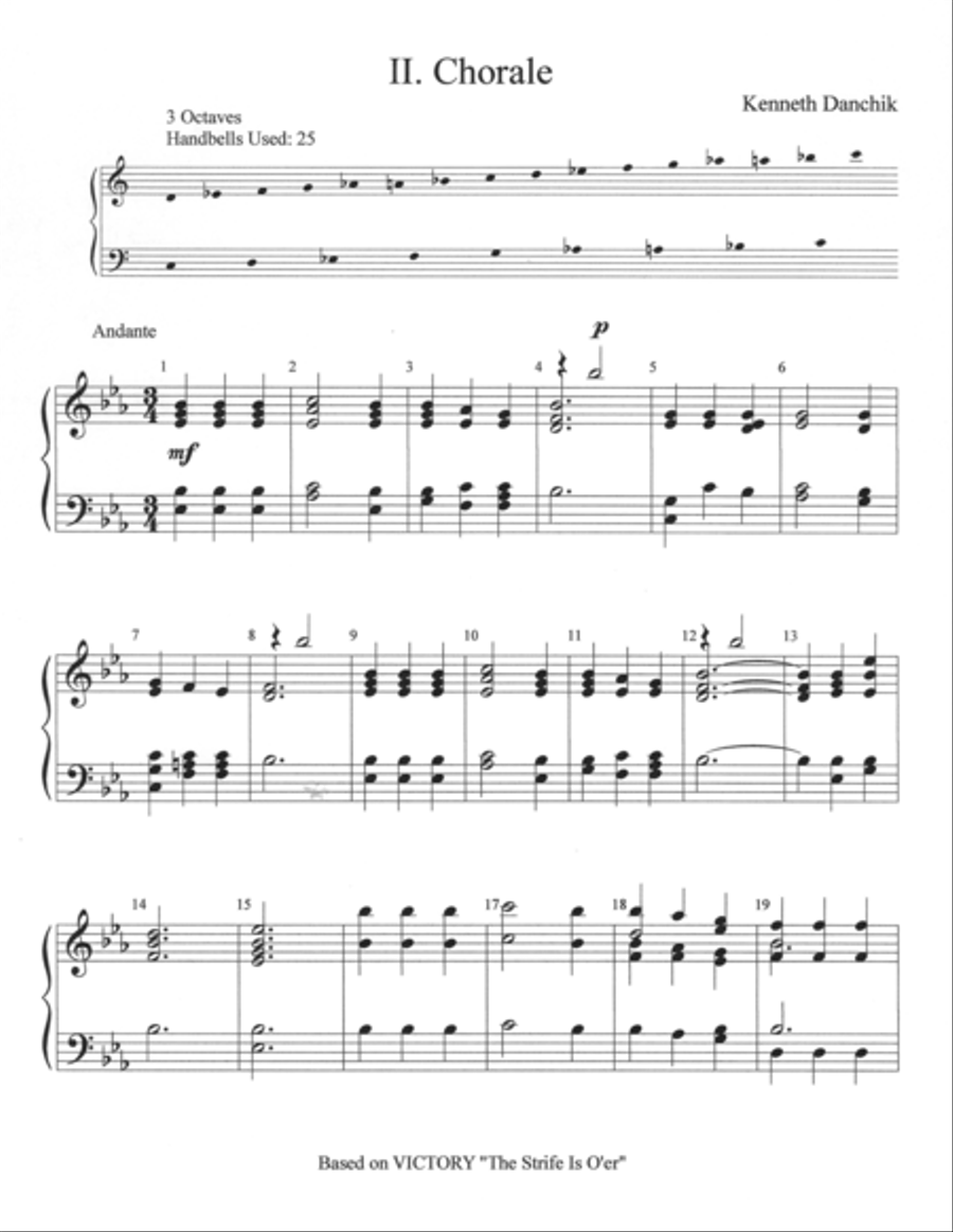 Easter Fanfare, Chorale and Carillon Handbell Choir scores gallery preview page 3