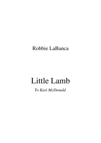 Little Lamb (Soprano and Piano)