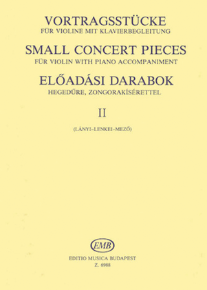 Book cover for Small Concert Pieces V2-vn/pn