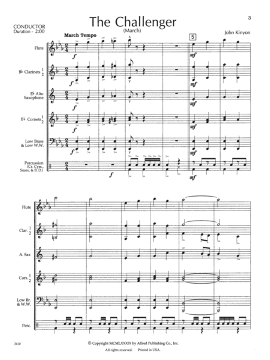 The Challenger Concert Band scores gallery preview page 3