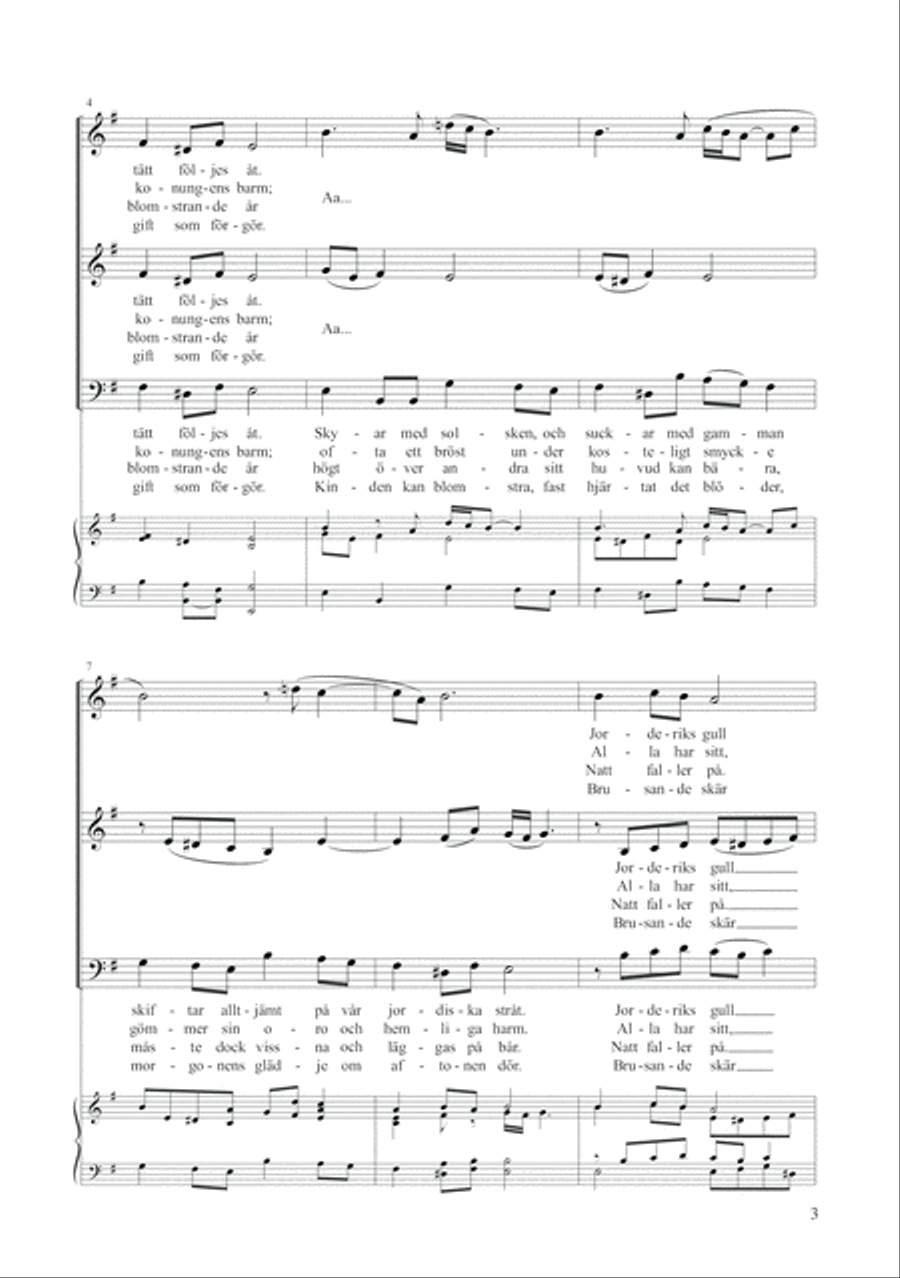 Sorgen och glädjen Sorgen och glädjen 3-Part scores gallery preview page 3