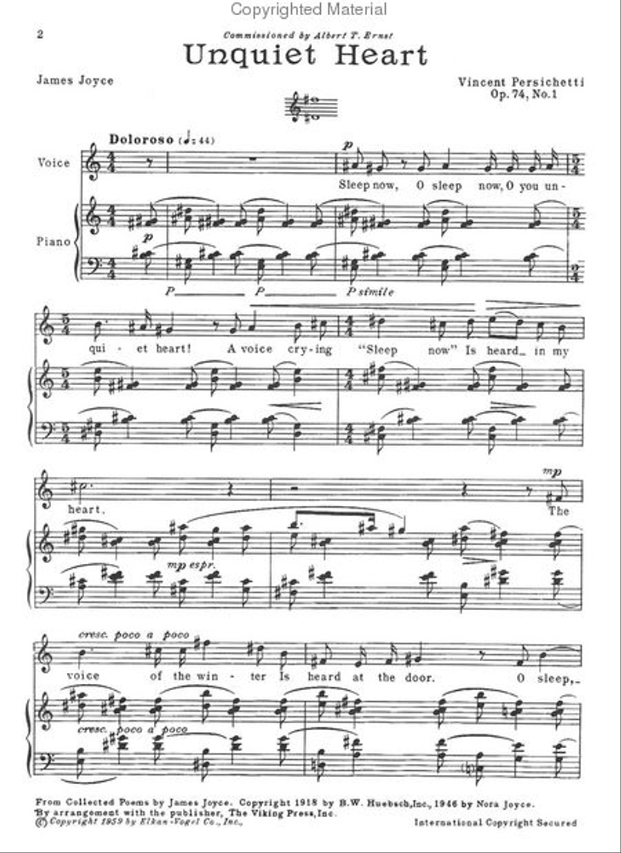 James Joyce Songs James Joyce Songs Chamber Music scores gallery preview page 2