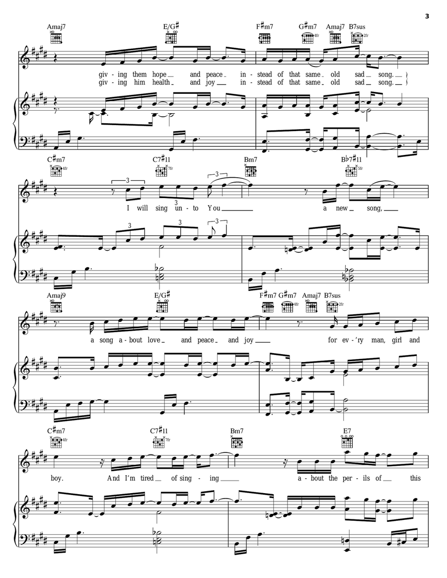 Same Sad Song Piano, Vocal, Guitar scores gallery preview page 3