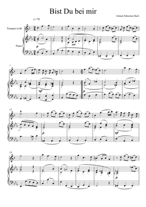 Book cover for Johann Sebastian Bach - Bist du bei mir (Trumpet Solo)