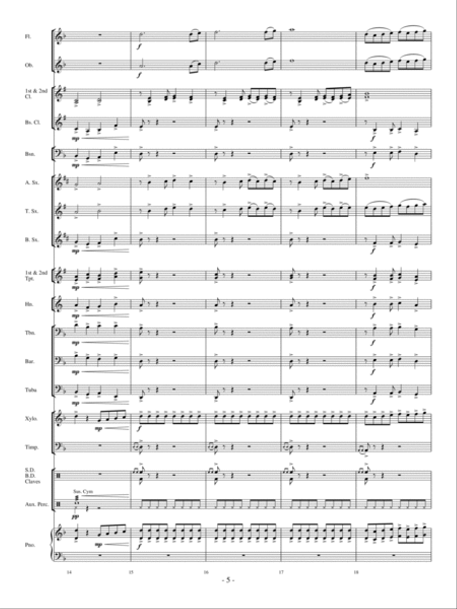 Freefall! Freefall! Concert Band scores gallery preview page 4