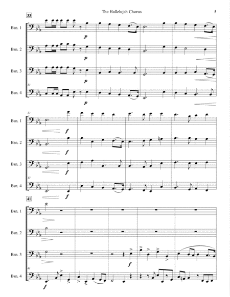 The Hallelujah Chorus for Bassoon Quartet image number null