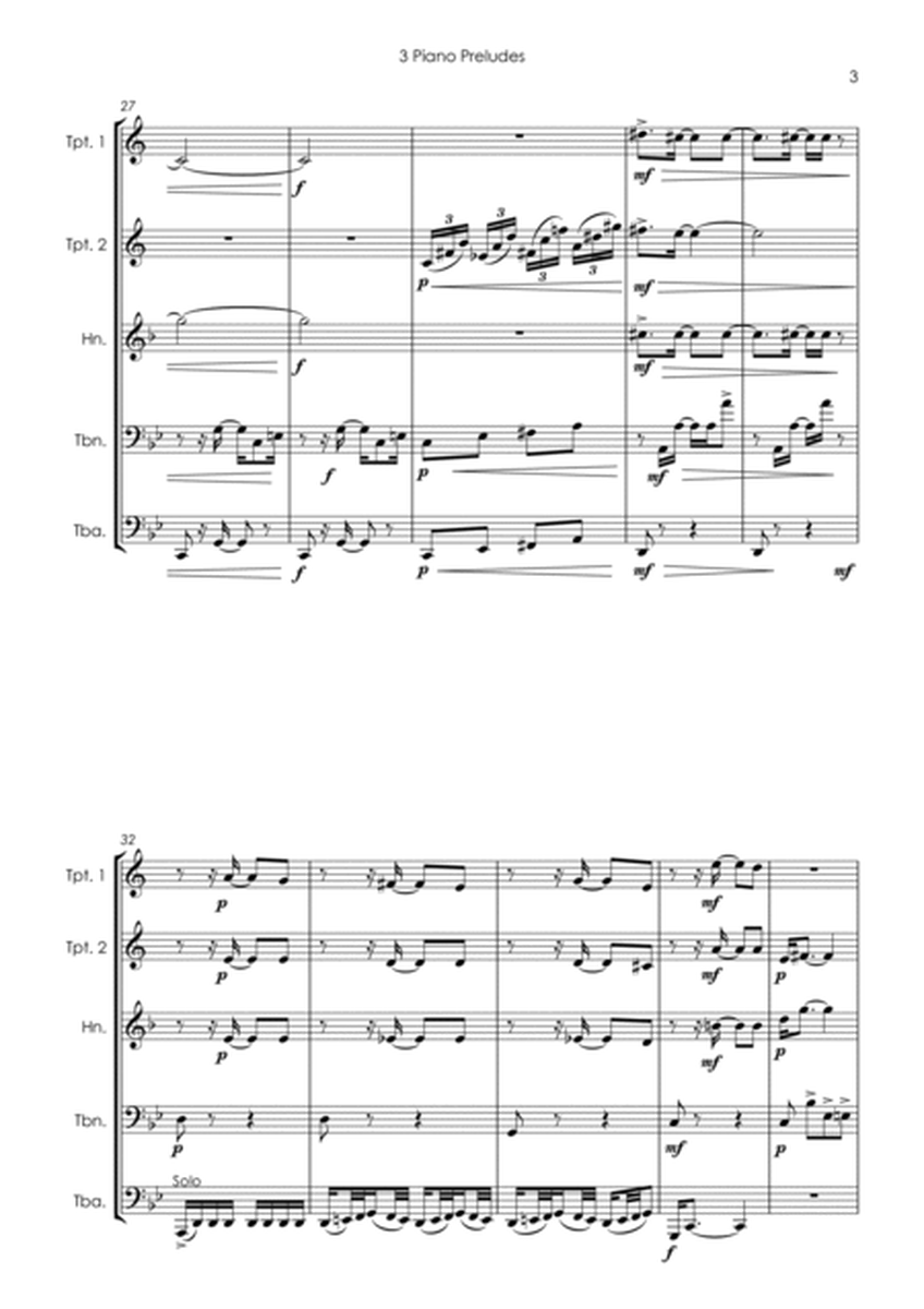 Gershwin's Three Piano Preludes - brass quintet image number null