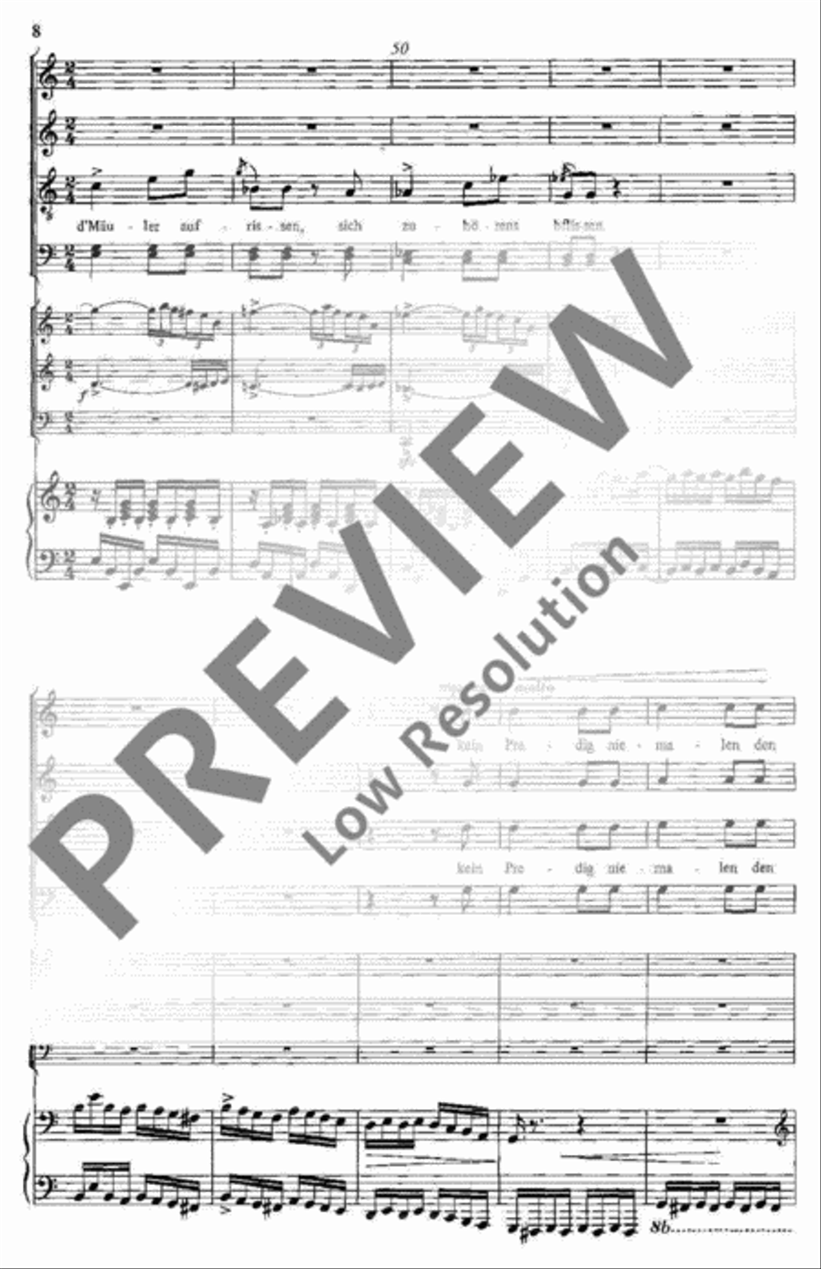 Des Antonius von Padua Fischpredigt 4-Part scores gallery preview page 9