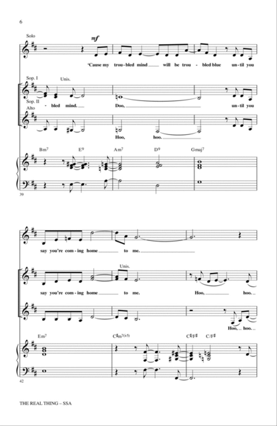The Real Thing SSA scores gallery preview page 5