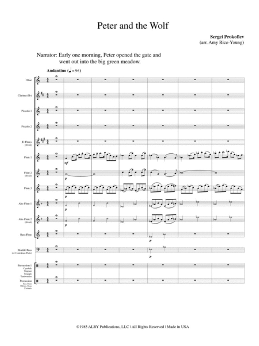 Peter and the Wolf Flute Choir scores gallery preview page 2