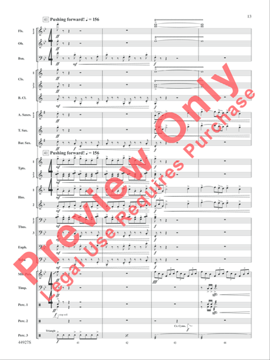 At the Movies with John Williams Concert Band scores gallery preview page 38