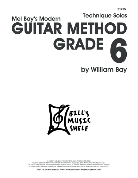Modern Guitar Method Grade 6, Technique Solos
