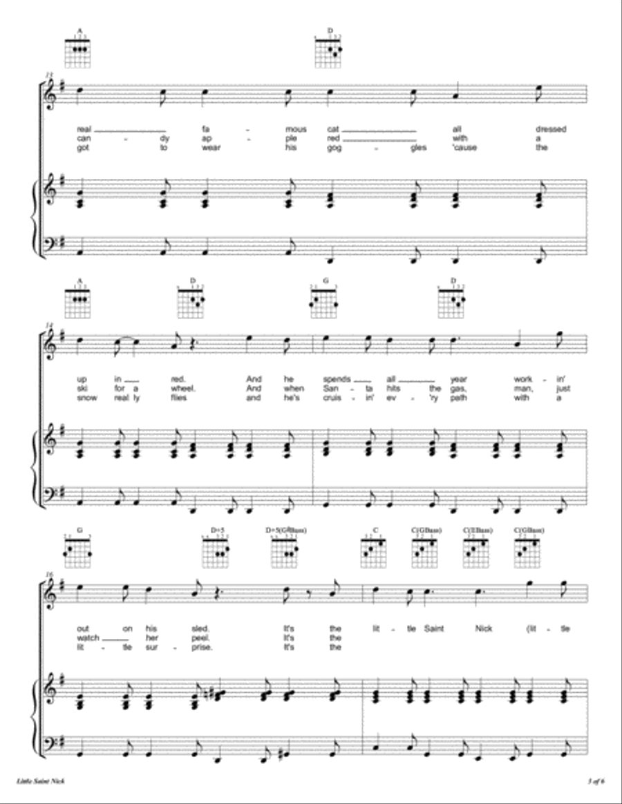 Little Saint Nick Voice scores gallery preview page 4