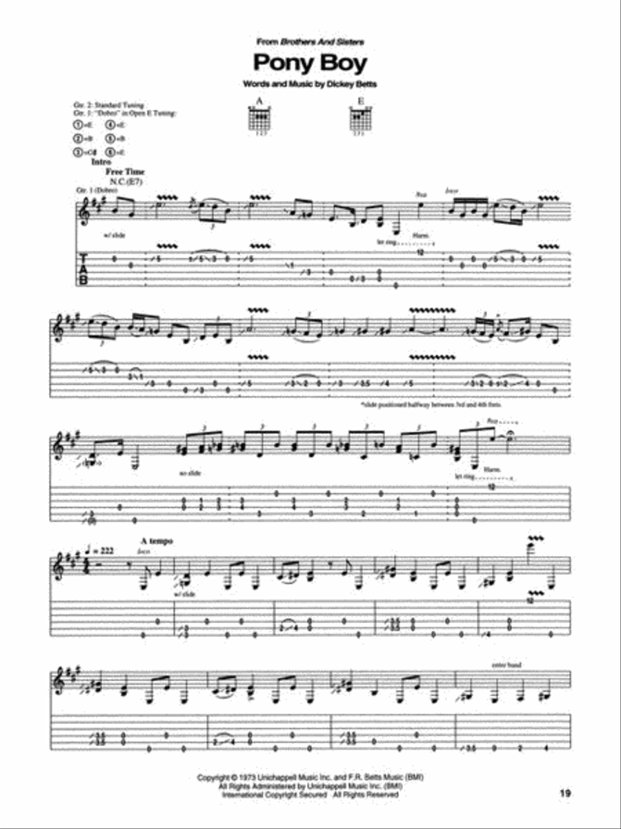 The Allman Brothers Band – The Definitive Collection for Guitar – Volume 3 Electric Guitar scores gallery preview page 14
