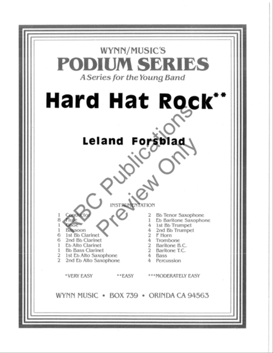 Hard Hat Rock Hard Hat Rock Concert Band scores gallery preview page 2