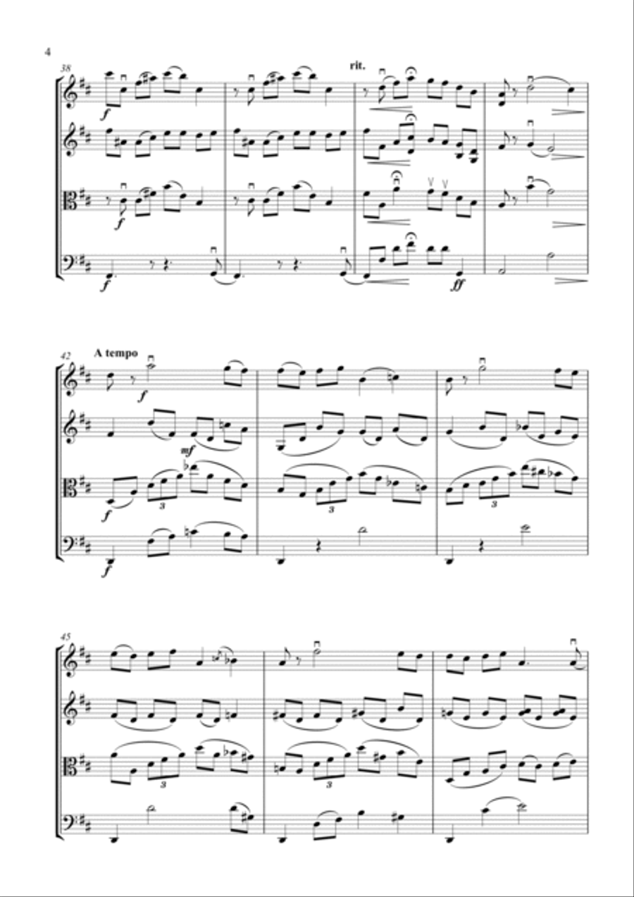 Flower Song from Carmen for String Quartet (