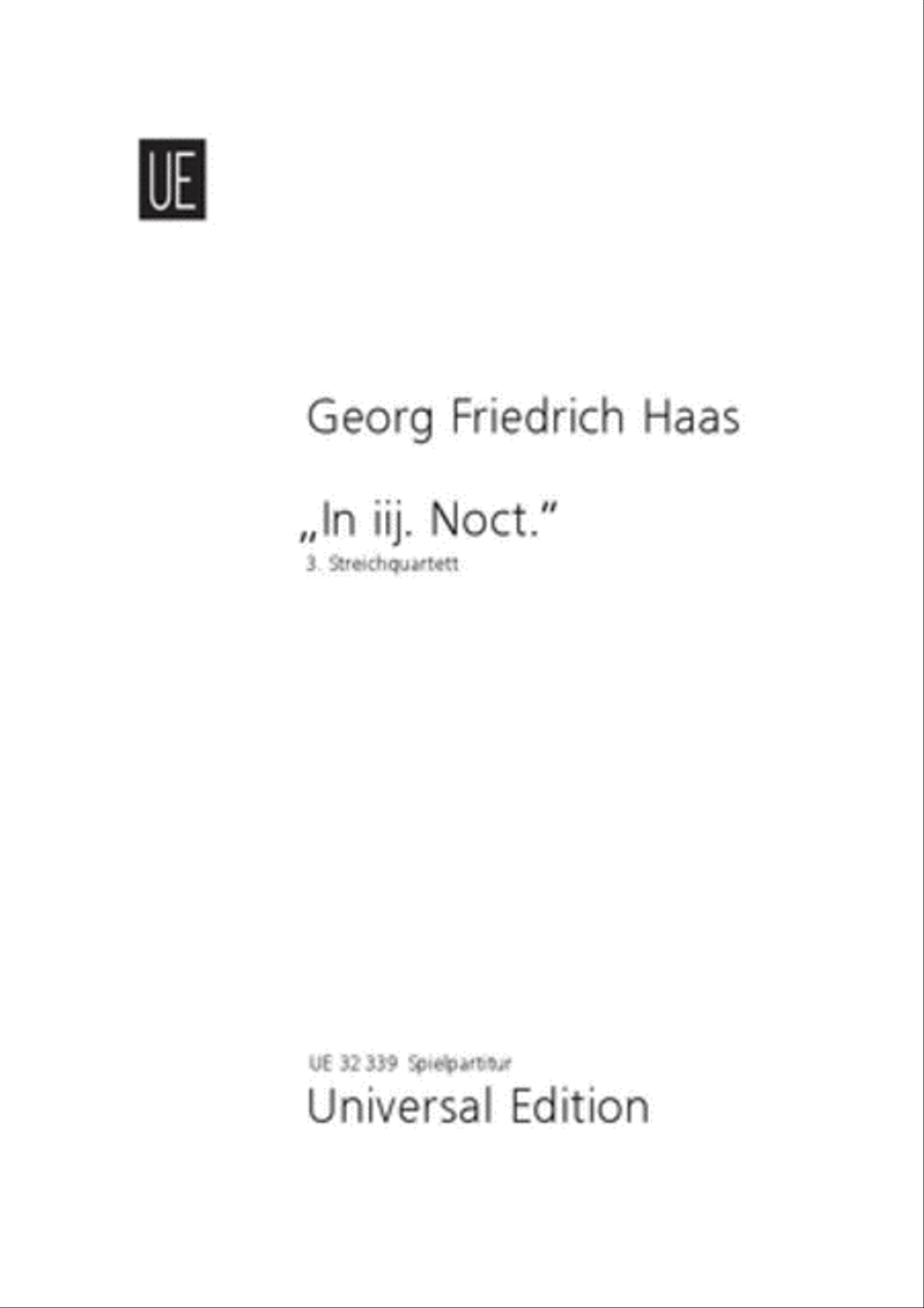 In IIj. Noct. 3. Streichquarte School and Community scores gallery preview page 1