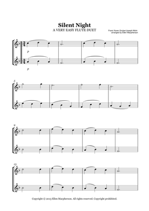 A VERY EASY CHRISTMAS CAROL FOR FLUTE DUET - SILENT NIGHT