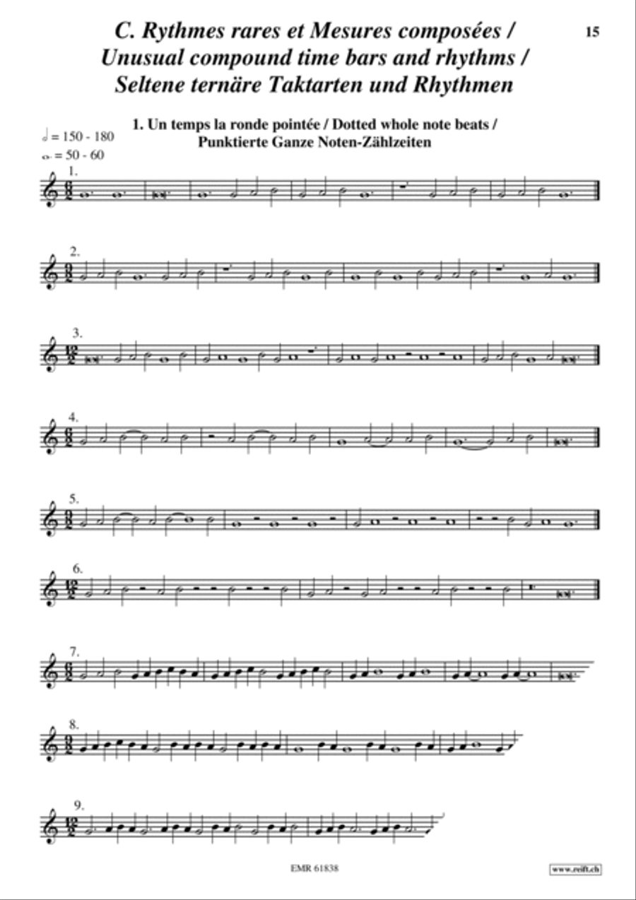 Exercices Rythmiques Volume 2 Cornet scores gallery preview page 9