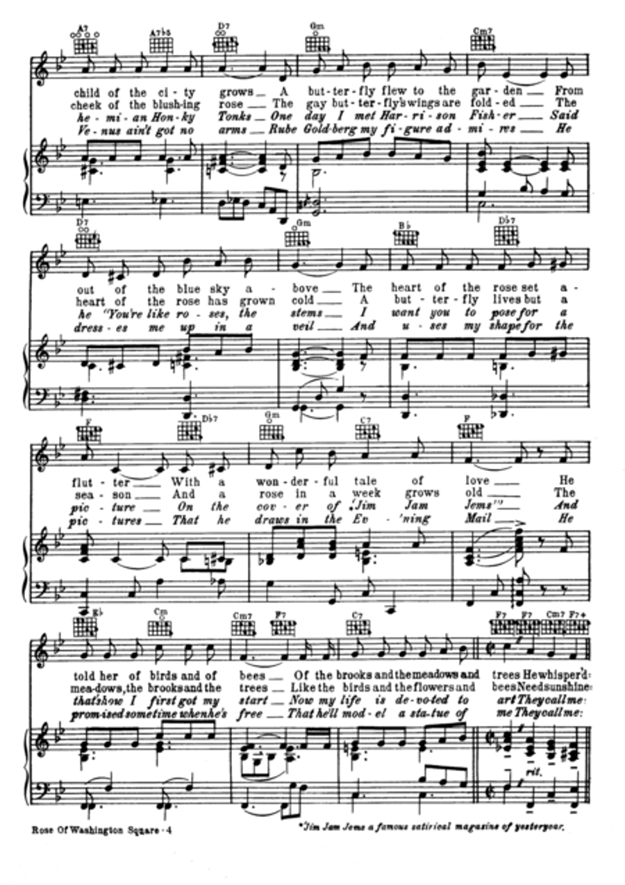 Rose Of Washington Square Voice scores gallery preview page 3