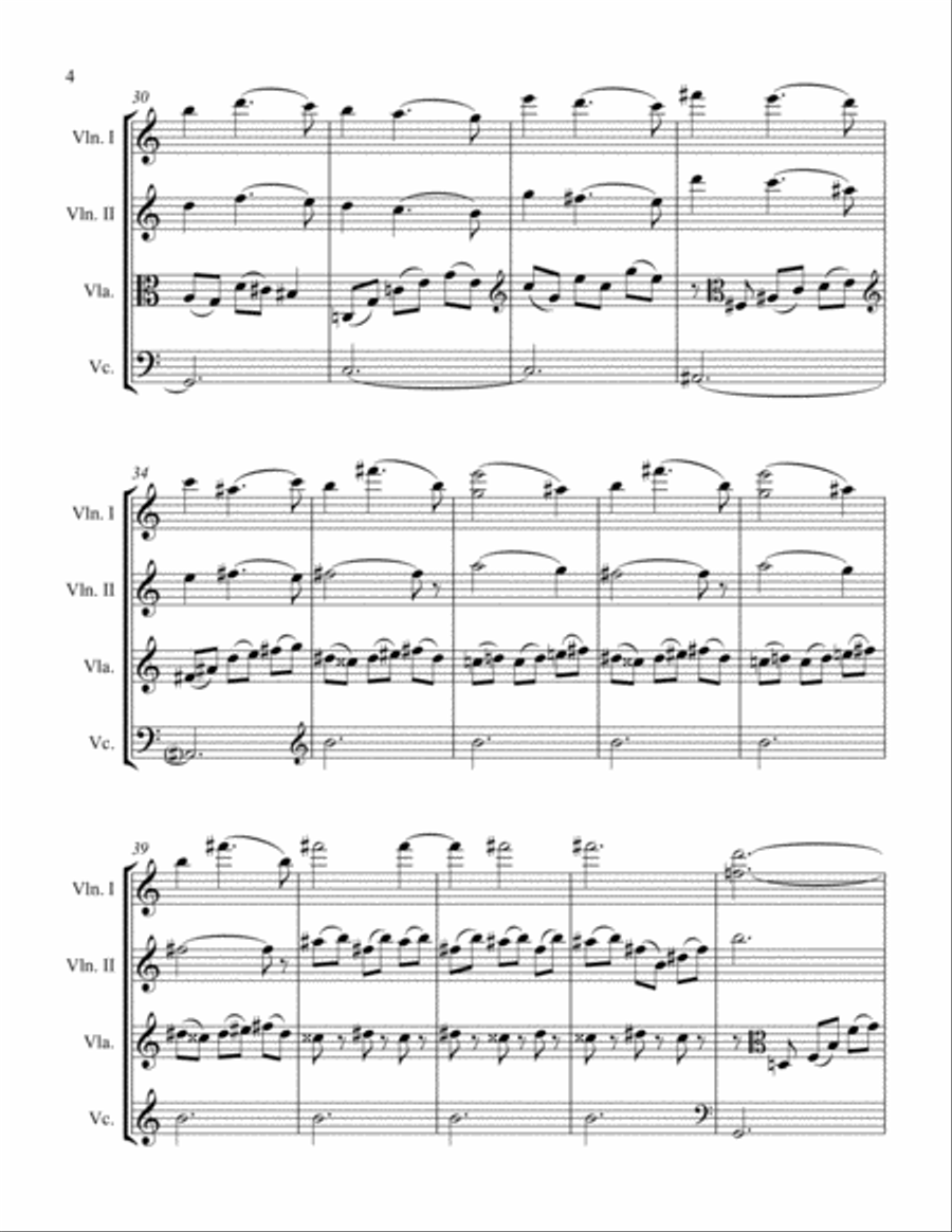 Evocation from Iberia String Quartet scores gallery preview page 4
