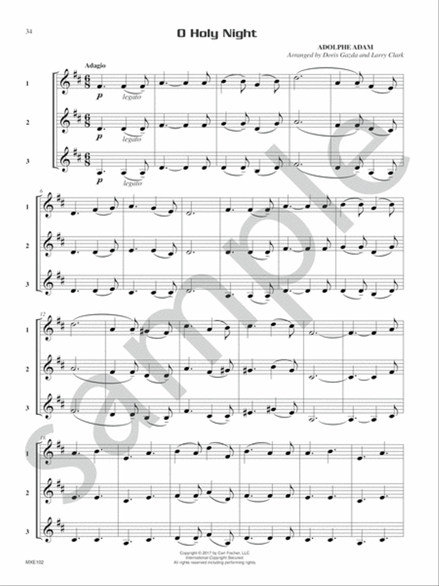 Compatible Trios for Christmas Clarinet scores gallery preview page 14