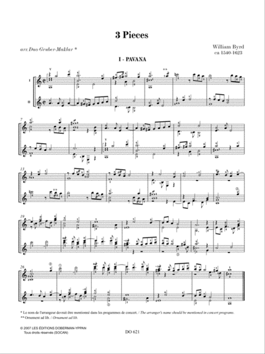 3 Pieces Classical Guitar scores gallery preview page 3