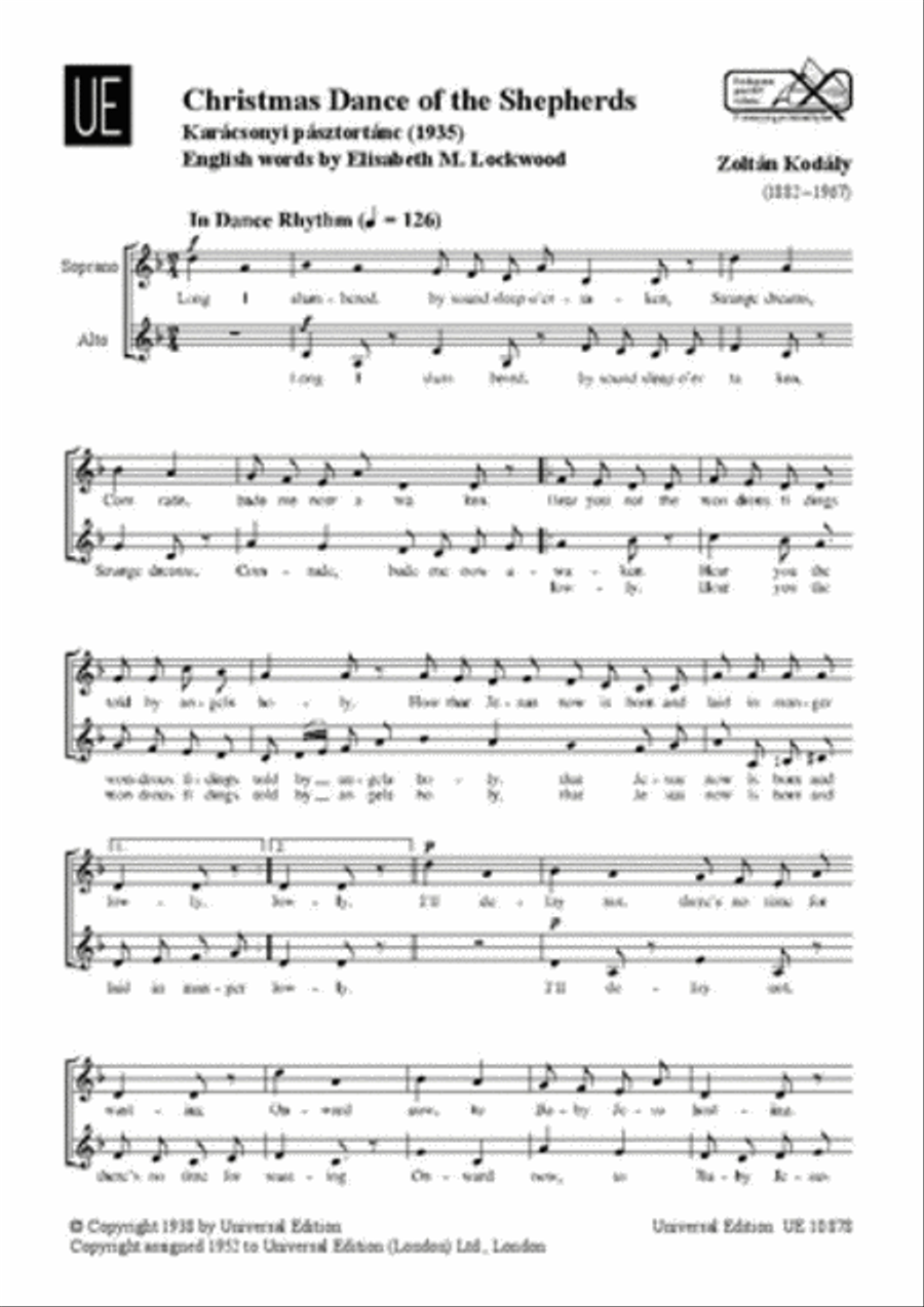 Christmas Dance of the Shepherds SA scores gallery preview page 1