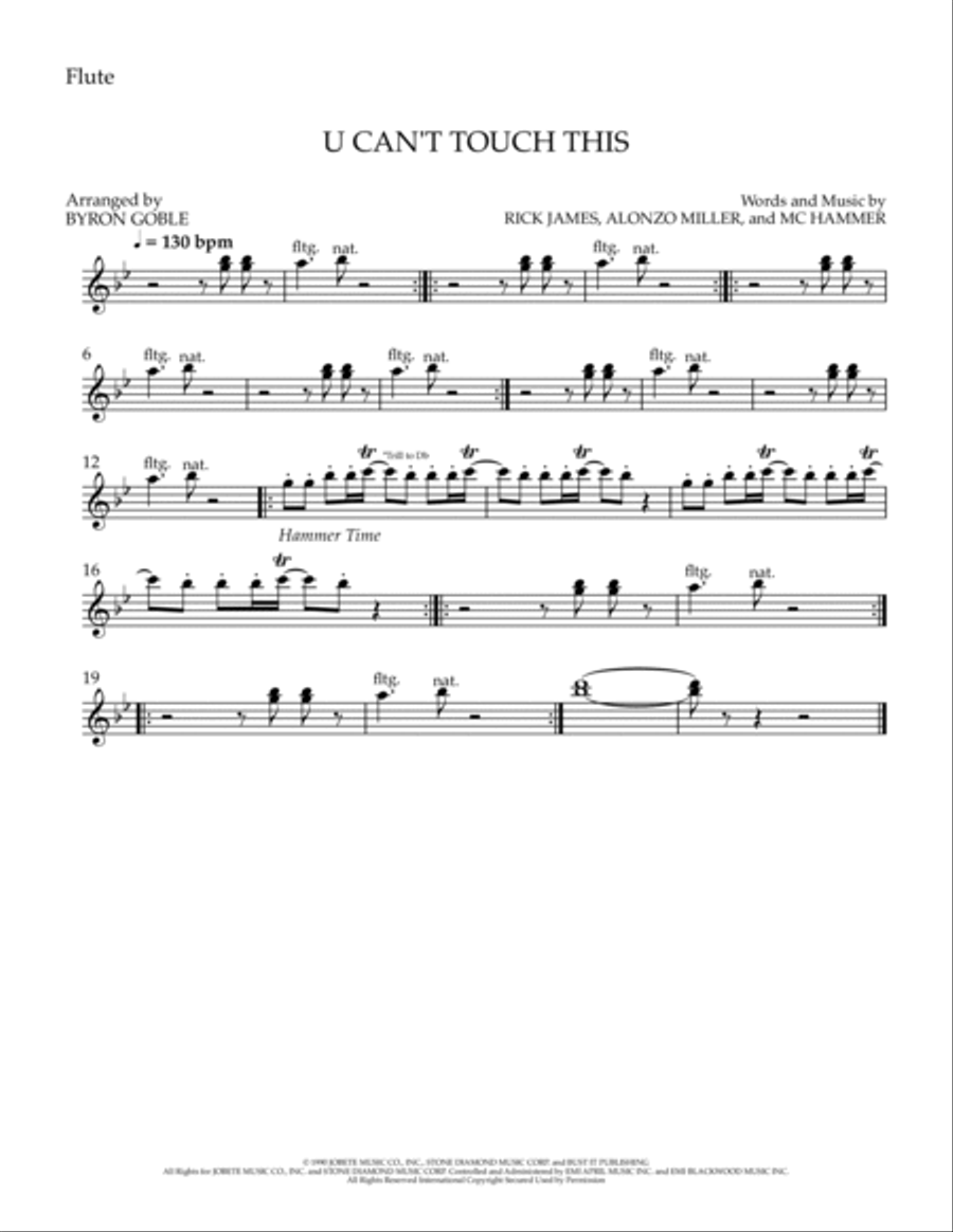 U Can't Touch This Marching Band scores gallery preview page 5