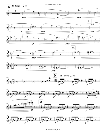 La Serenissima (2013) clarinet in Bb 1
