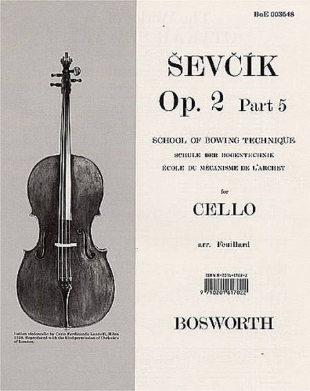 Sevcik Cello Studies: School Of Bowing Technique Part 5