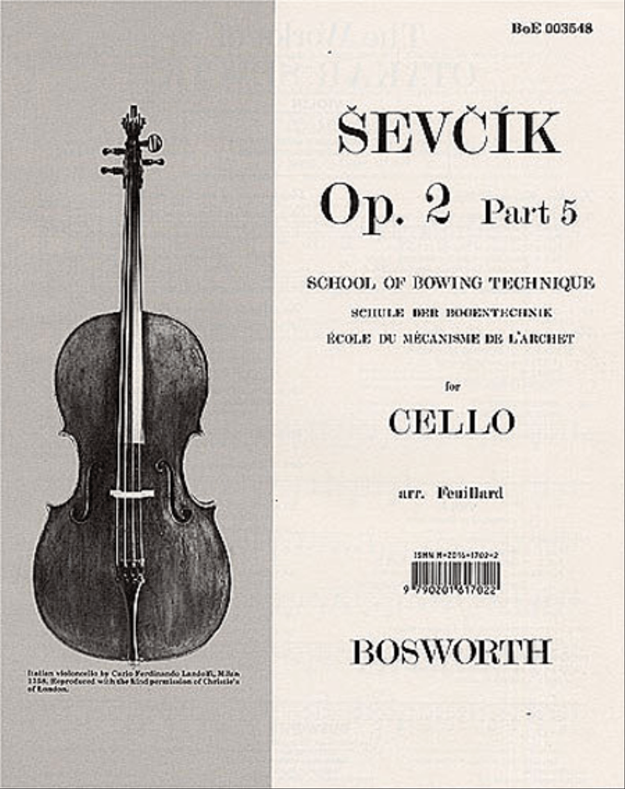 Sevcik for Cello - Op. 2, Part 5 Cello scores gallery preview page 1
