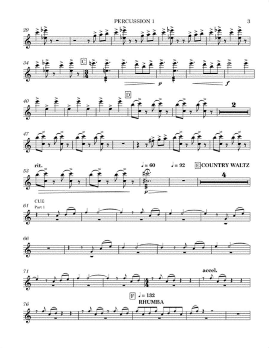 Made for You and Me: Inspired by Woody Guthrie - Percussion 1 Concert Band scores gallery preview page 3