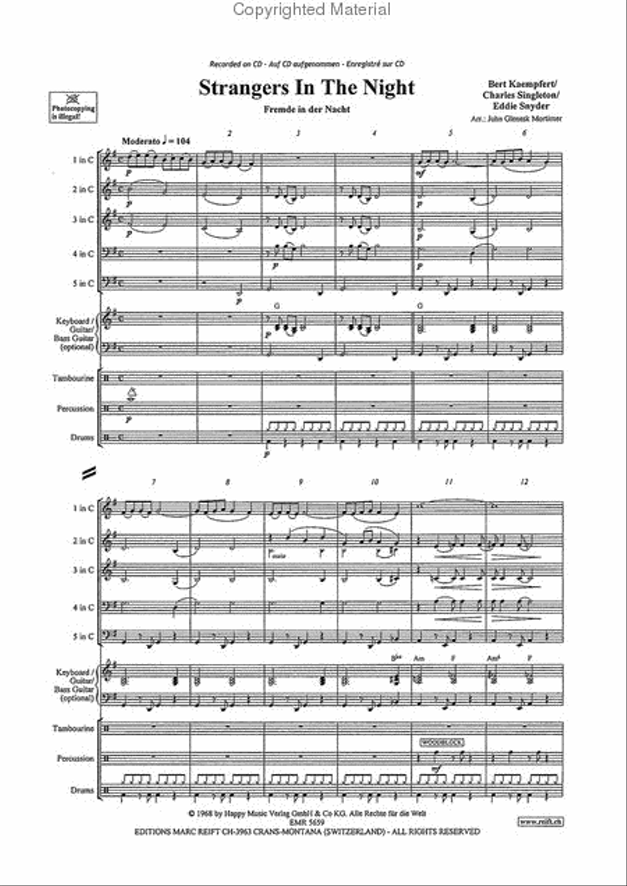 Strangers In The Night Brass Ensemble scores gallery preview page 3