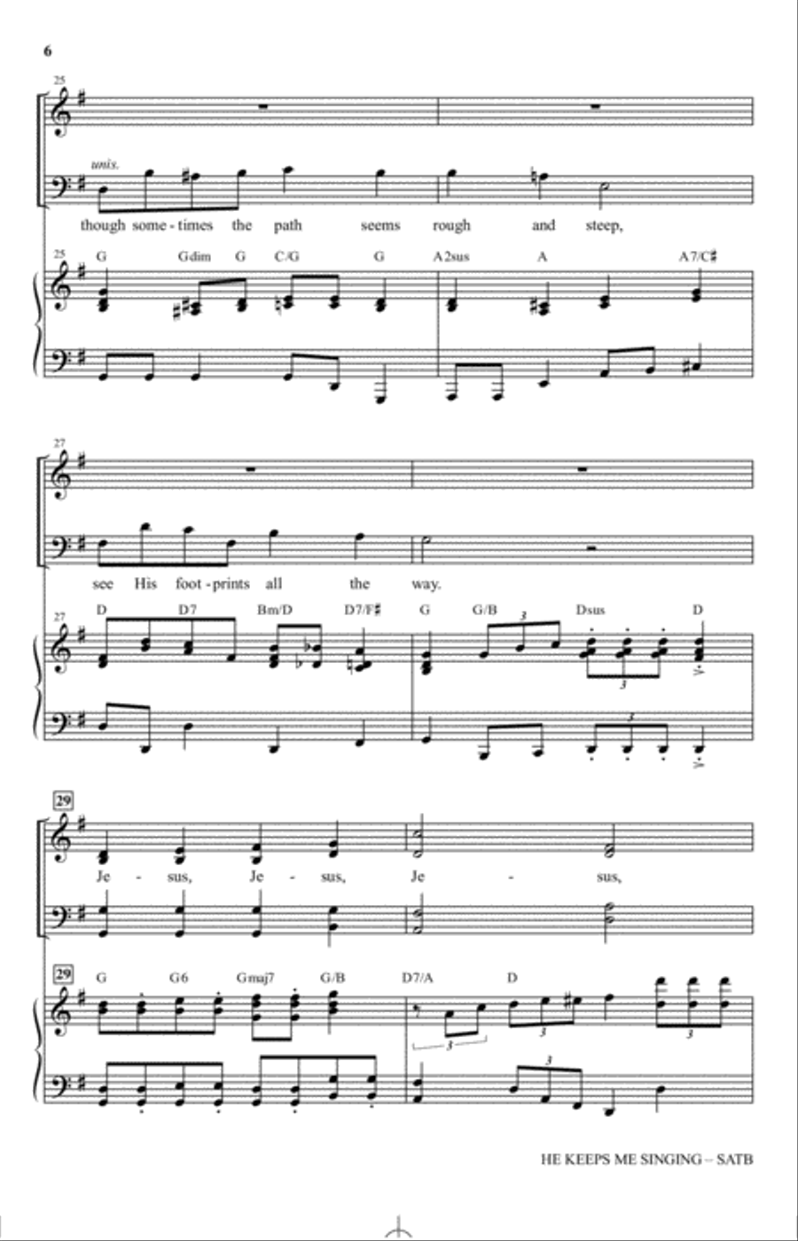 He Keeps Me Singing 4-Part scores gallery preview page 5