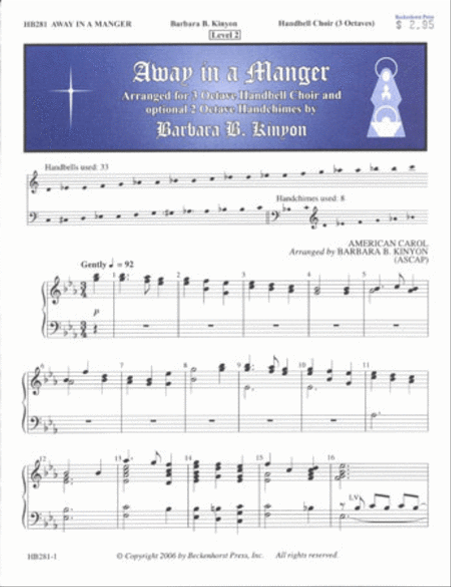 Away in a Manger - Kinyon 3-Octaves scores gallery preview page 1