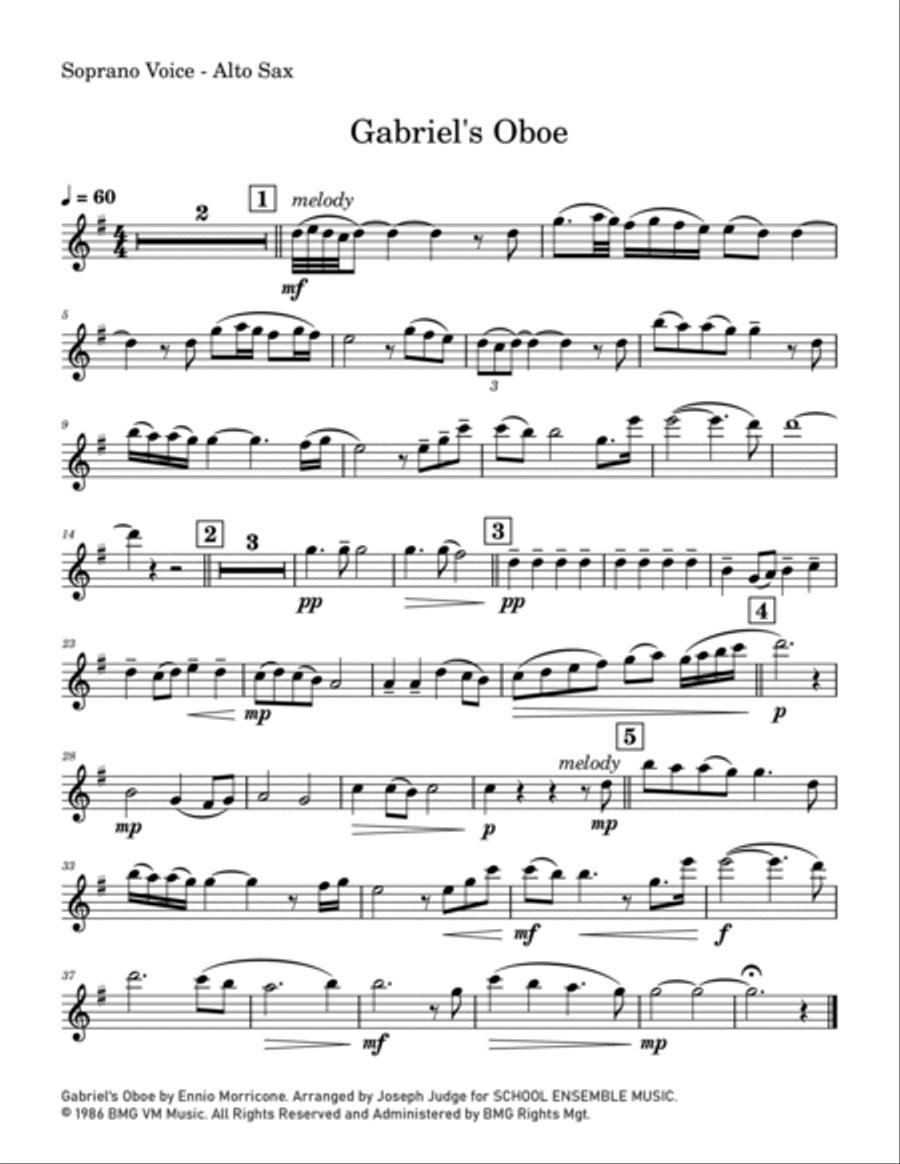 Gabriel's Oboe Woodwind Ensemble scores gallery preview page 5