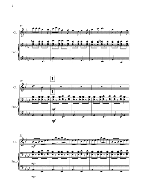 Pop Goes The Weasel - Theme and Variation For B Flat Clarinet and Piano image number null