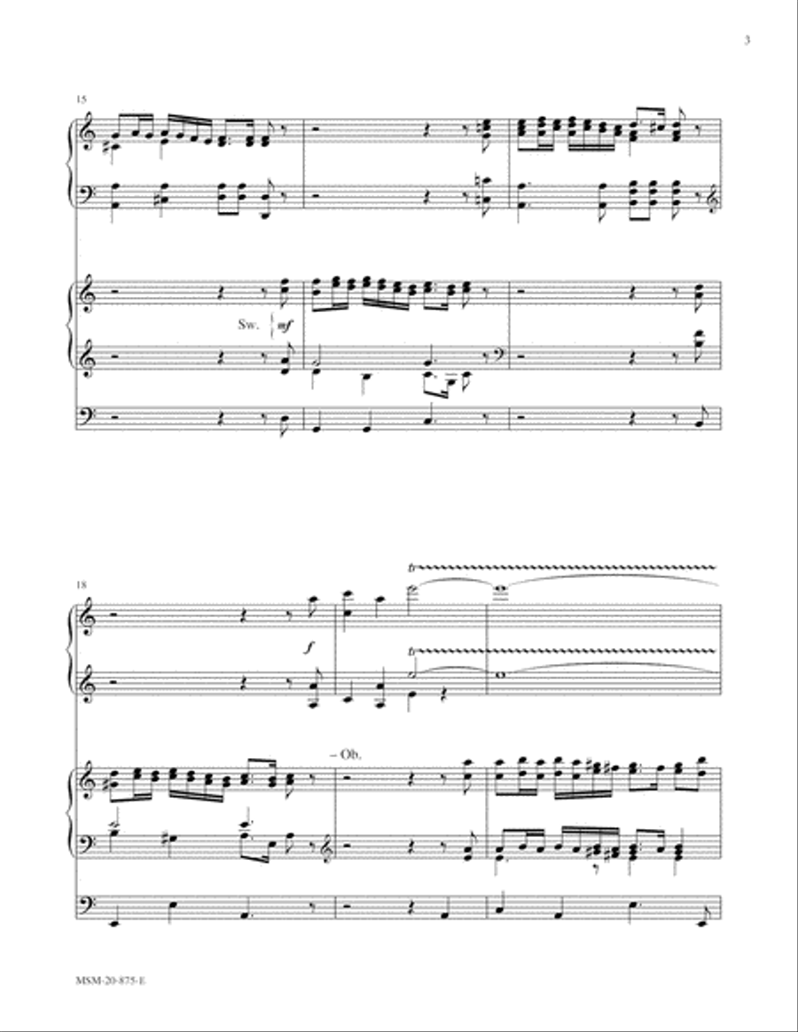 Psalm 19: The Heavens Declare Organ scores gallery preview page 3