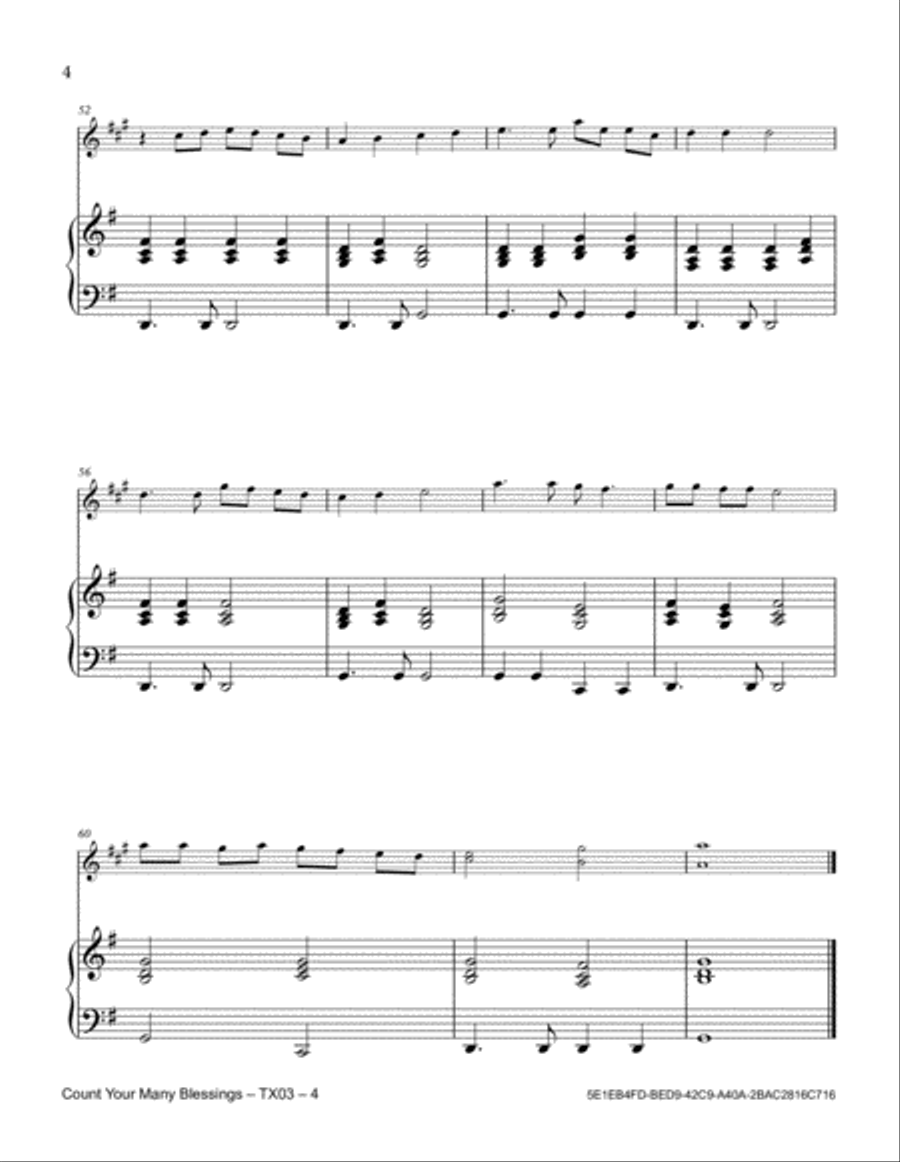 Count Your Many Blessings Tenor Saxophone scores gallery preview page 4