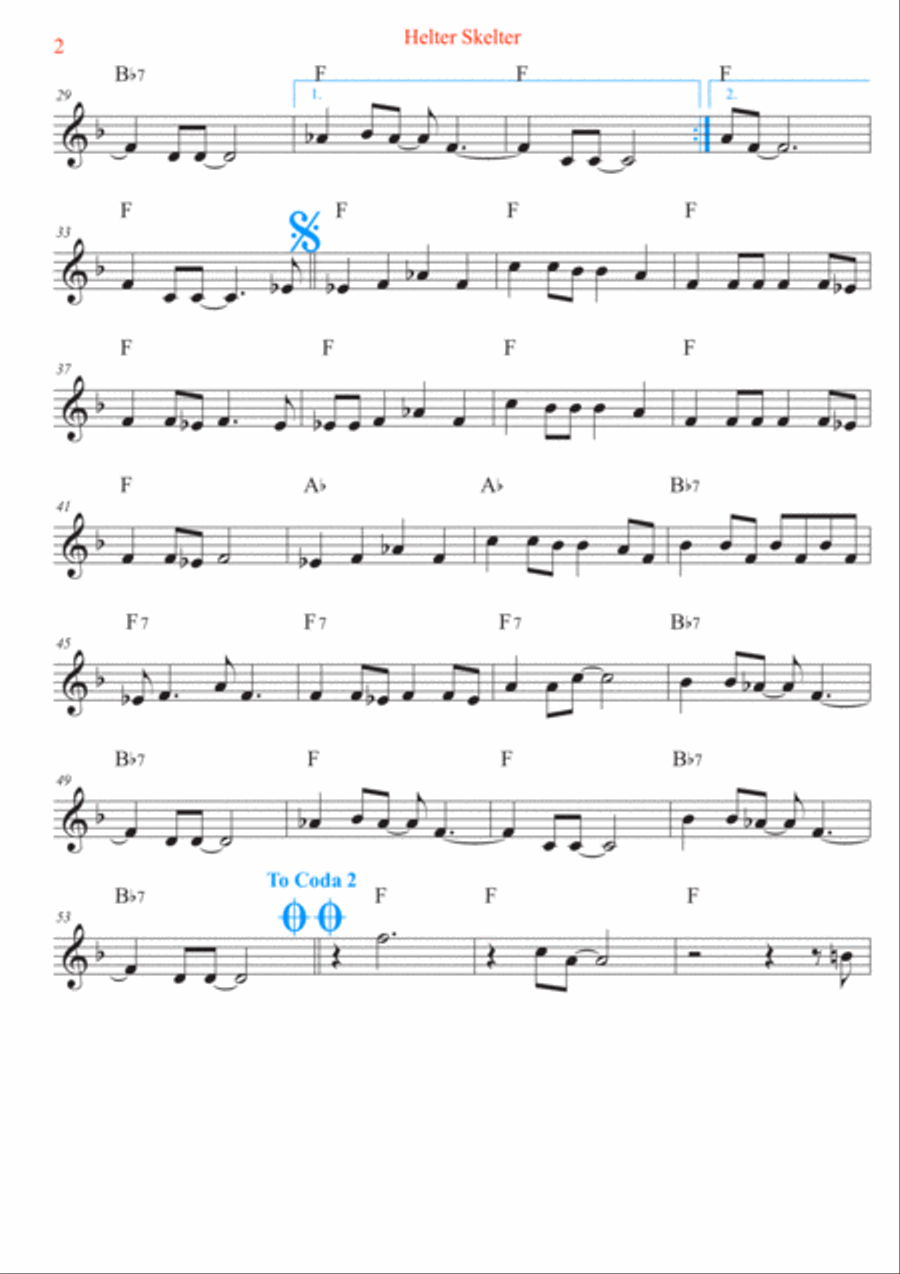 Helter Skelter Helter Skelter Violin Solo scores gallery preview page 2