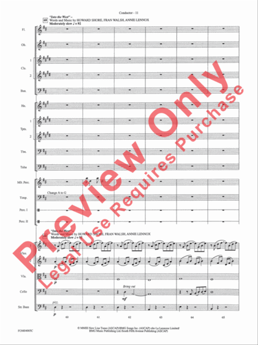 The Lord of the Rings: The Return of the King, Selections from Full Orchestra scores gallery preview page 13