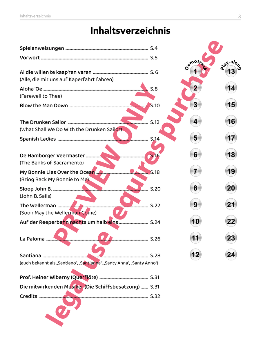 Shanty Play-Alongs für Querflöte Flute scores gallery preview page 4