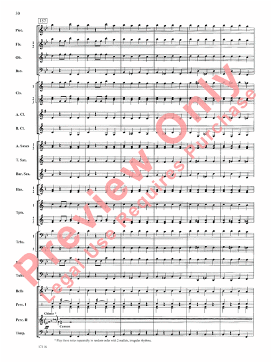 1812 Overture Concert Band scores gallery preview page 31
