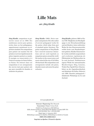 Book cover for Musique facile pour 4 guitares - Suède (Lille Mats)